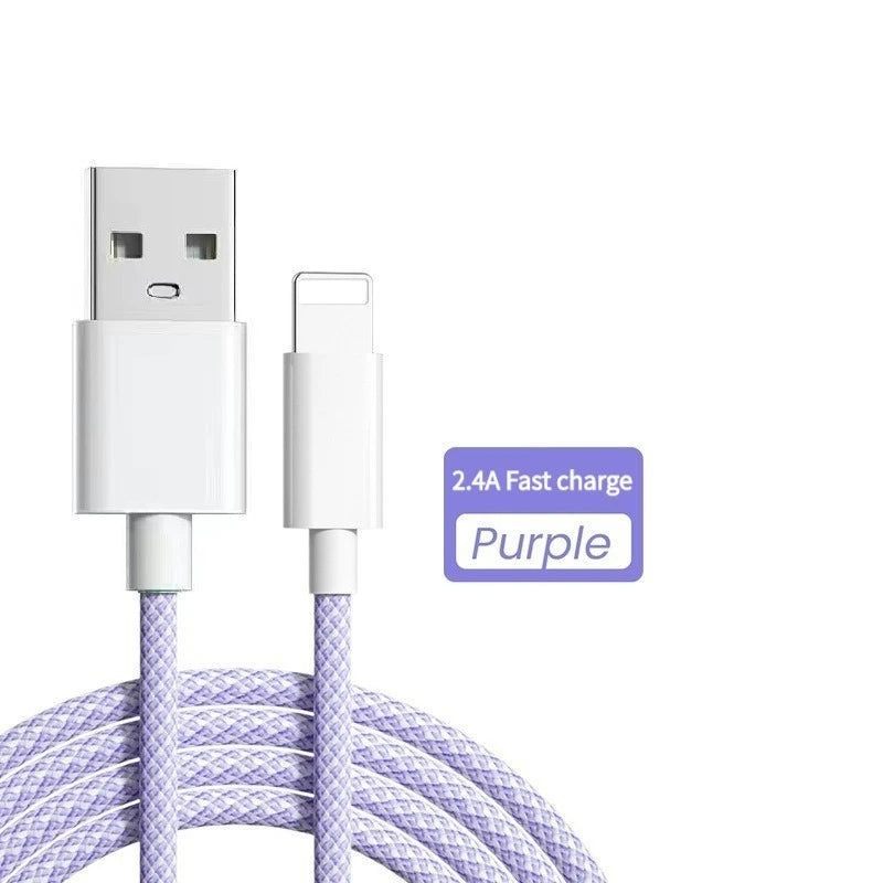 1/2/3 PACK, 3.3ft/6.6ft, USB-A to Lightning, 2.4A fast charging cable for Apple phone, for iPhone6/7/8plus/X/XR/XS/11/12/13/14P