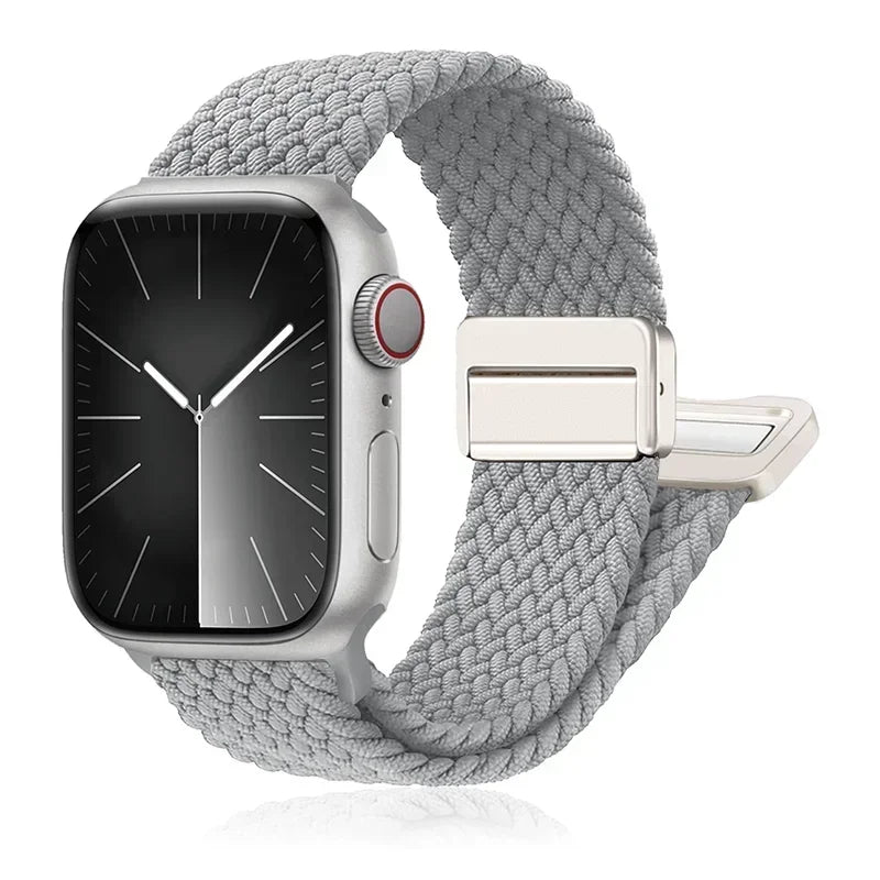 Braided Strap For Apple Watch band 40mm 44mm 42/46mm 49mm 45mm 38/41mm Magnetic buckle Bracelet Series 10 SE 9 8 7 6 5 4 Ultra 2