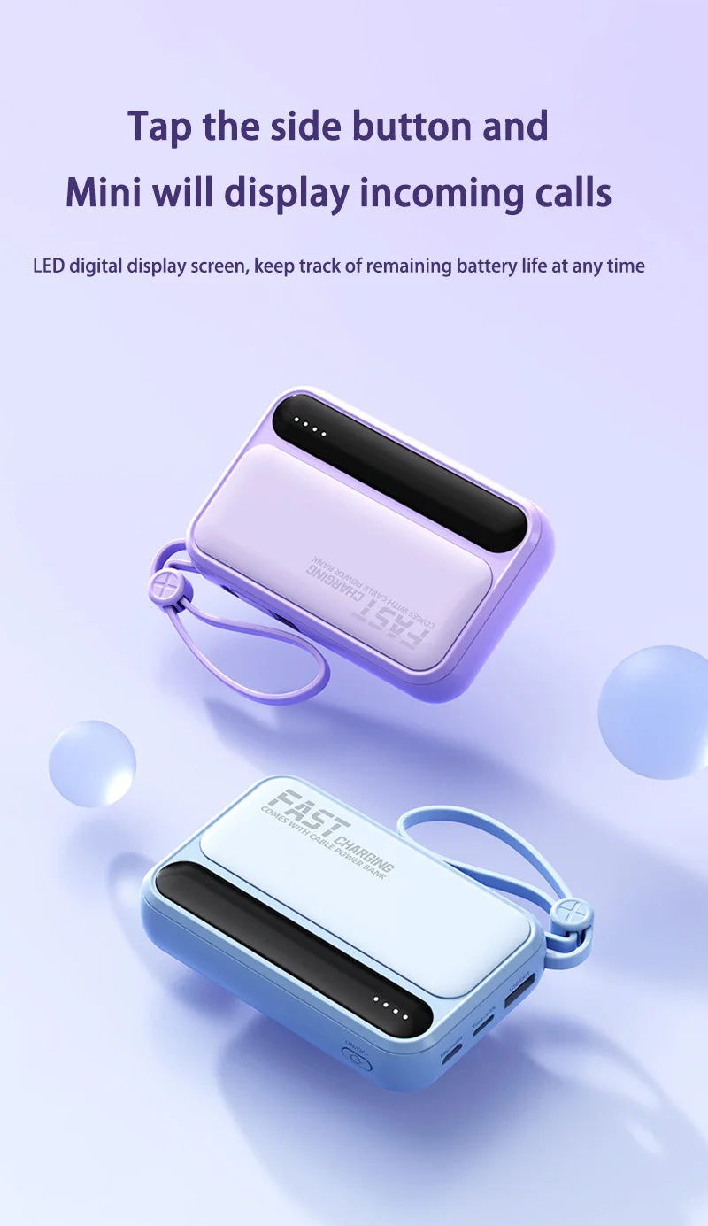 Xiaomi 100000mAh Large Capacity Power Bank Portable fast charging power bank with built-in 4 Cables Battery