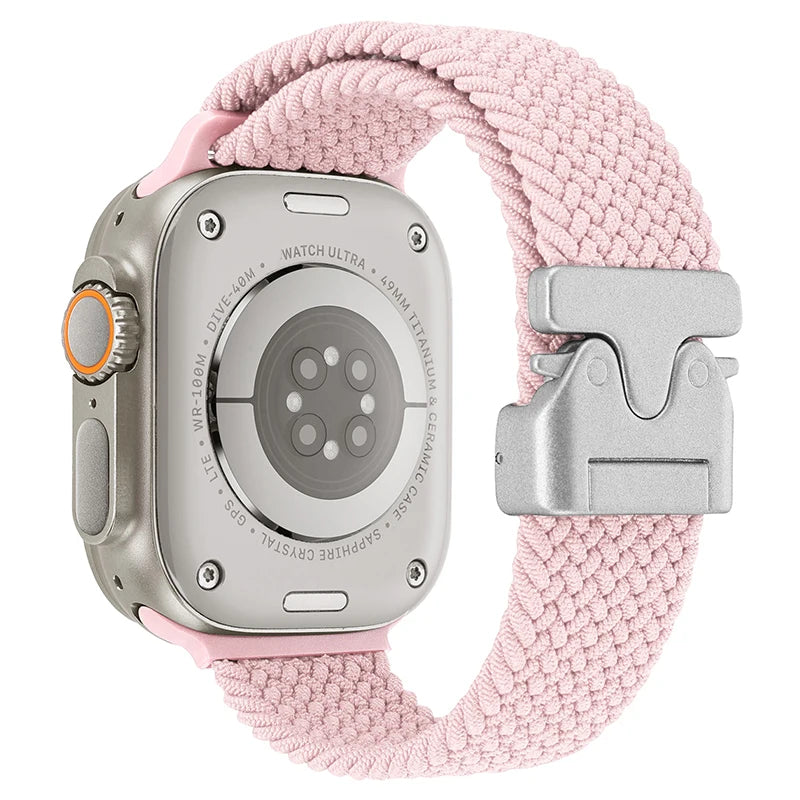Parachute Braided Strap For Apple Watch Ultra 2 Band 49mm 46mm 45mm 42mm 44mm 40mm 41mm Nylon Bracelet iWatch 10 9 8 7 6 SE Belt