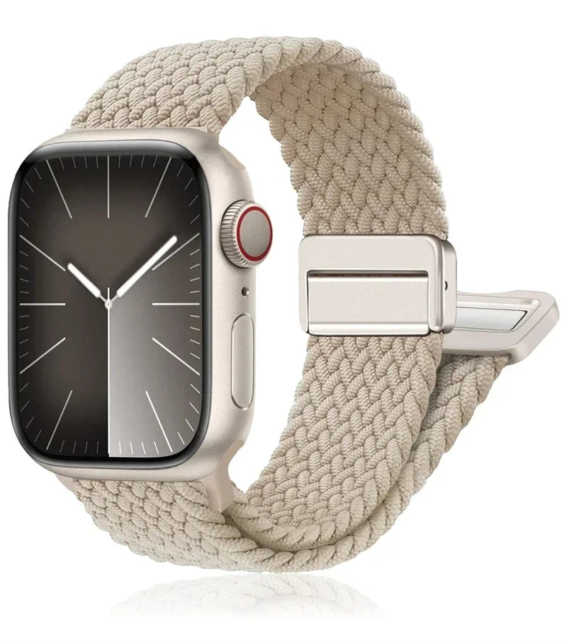 Braided Strap For Apple Watch band 40mm 44mm 42/46mm 49mm 45mm 38/41mm Magnetic buckle Bracelet Series 10 SE 9 8 7 6 5 4 Ultra 2