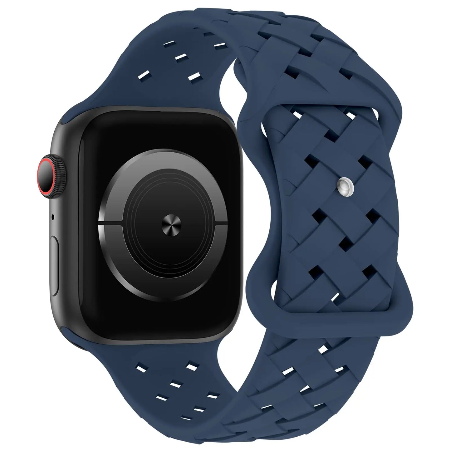 Sport Braided Silicone Strap For Apple Watch Band 44mm 40mm 45mm 49mm 46mm Breathable bracelet iwatch series 10 9 7 8 se ultra 2