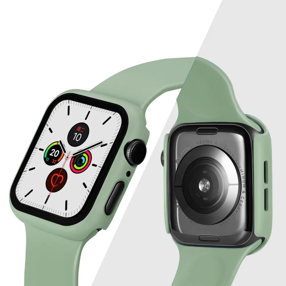 Tempered Glass Case For Apple Watch Ultra 49mm 9 8 7 41mm 45mm Series 6 5 4 SE 44mm 40mm 42mm 38mm
