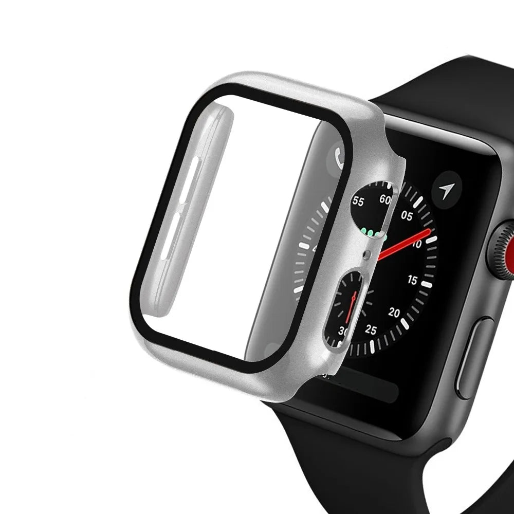 Tempered Glass Case For Apple Watch Ultra 49mm 9 8 7 41mm 45mm Series 6 5 4 SE 44mm 40mm 42mm 38mm