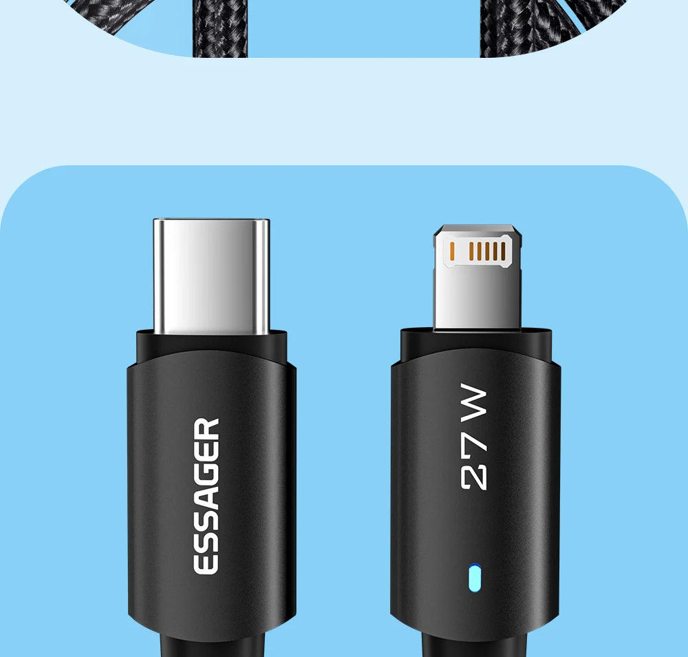 Essager USB C Cable Fast Charging Cable Type C To Lighting Date Wire 20W For IPhone 14 13 12 11 pro Max XS iPad Macbook