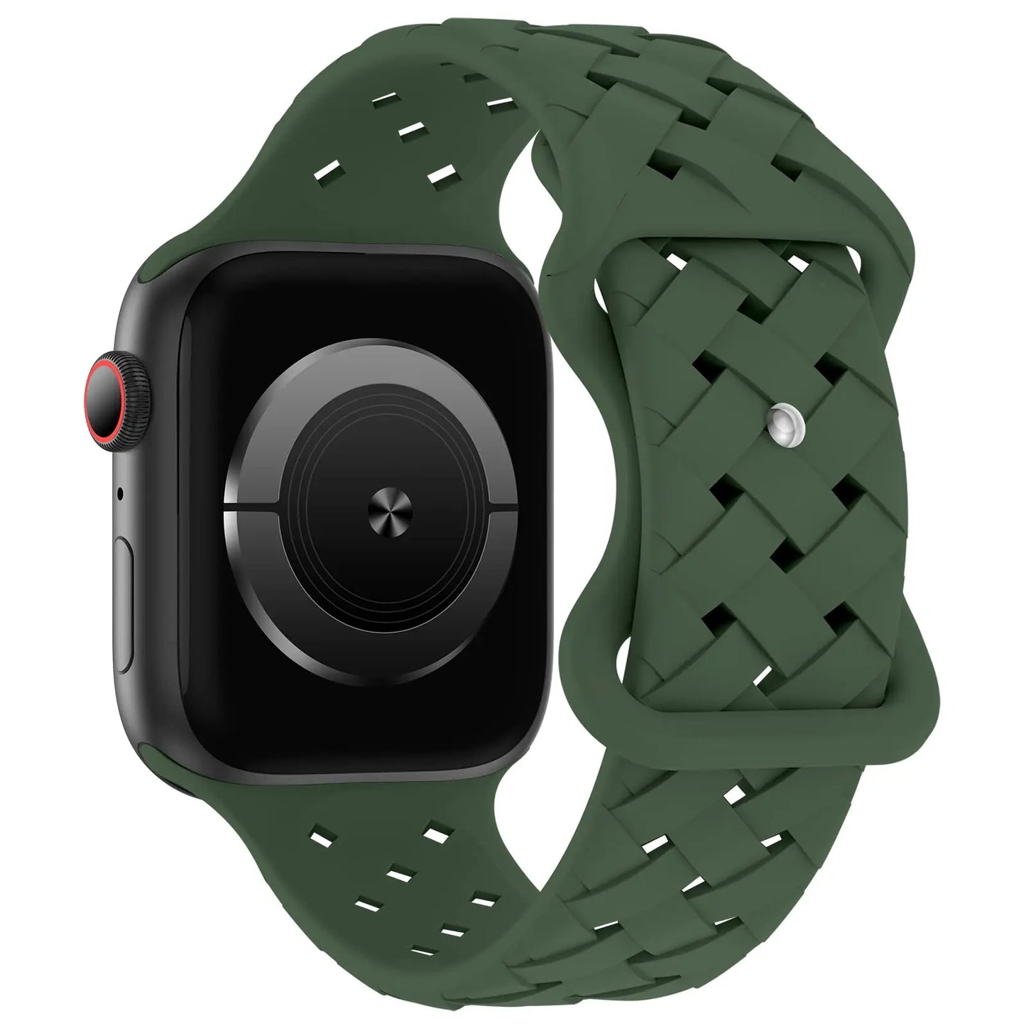 Sport Braided Silicone Strap For Apple Watch Band 44mm 40mm 45mm 49mm 46mm Breathable bracelet iwatch series 10 9 7 8 se ultra 2