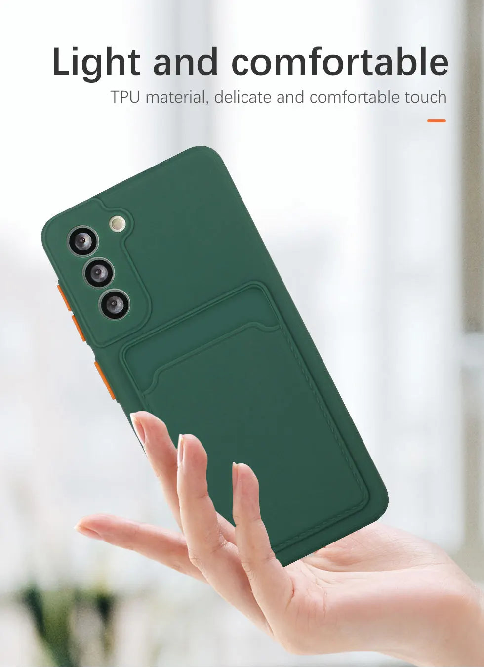 Card Slot Bag Holder Phone Case For Samsung Galaxy S24 S23 S22 S21 S20 Plus FE Note 20 Ultra Bumper Wallet Soft Shockproof Cover