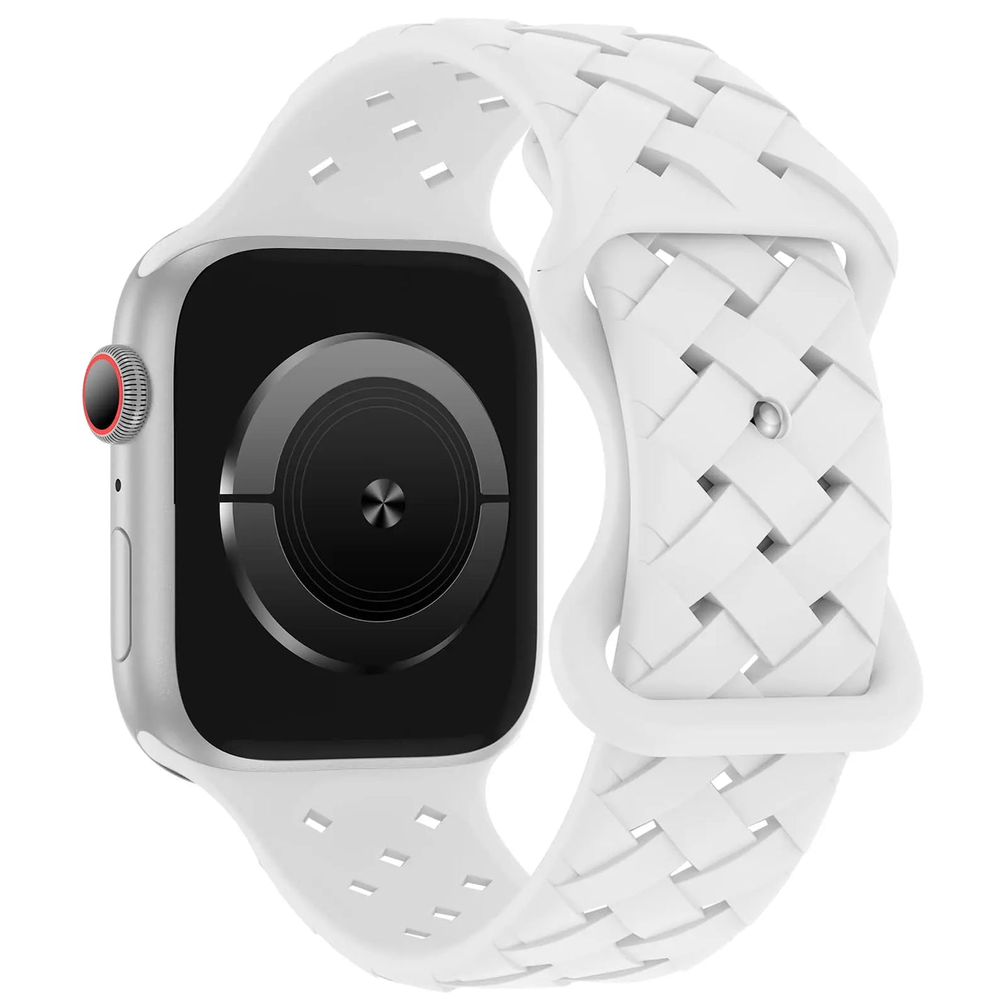 Sport Braided Silicone Strap For Apple Watch Band 44mm 40mm 45mm 49mm 46mm Breathable bracelet iwatch series 10 9 7 8 se ultra 2