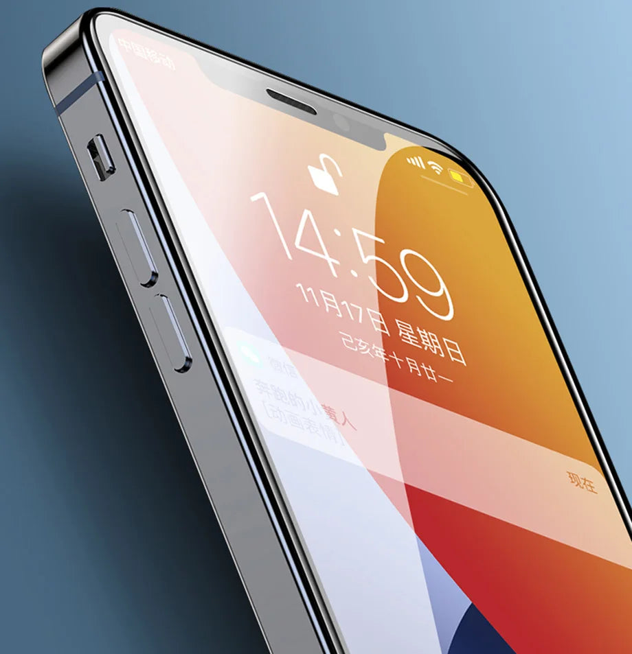 5Pcs Tempered Glass For iPhone 14 13 12 11 15 Pro XR XS Max iPhone 7 8Plus Full Cover Protective Glass Film