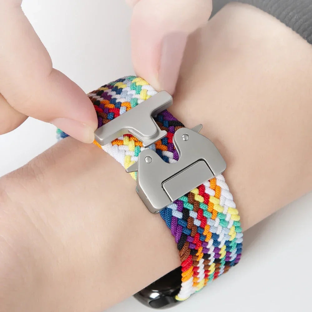 Parachute Braided Strap For Apple Watch Ultra 2 Band 49mm 46mm 45mm 42mm 44mm 40mm 41mm Nylon Bracelet iWatch 10 9 8 7 6 SE Belt