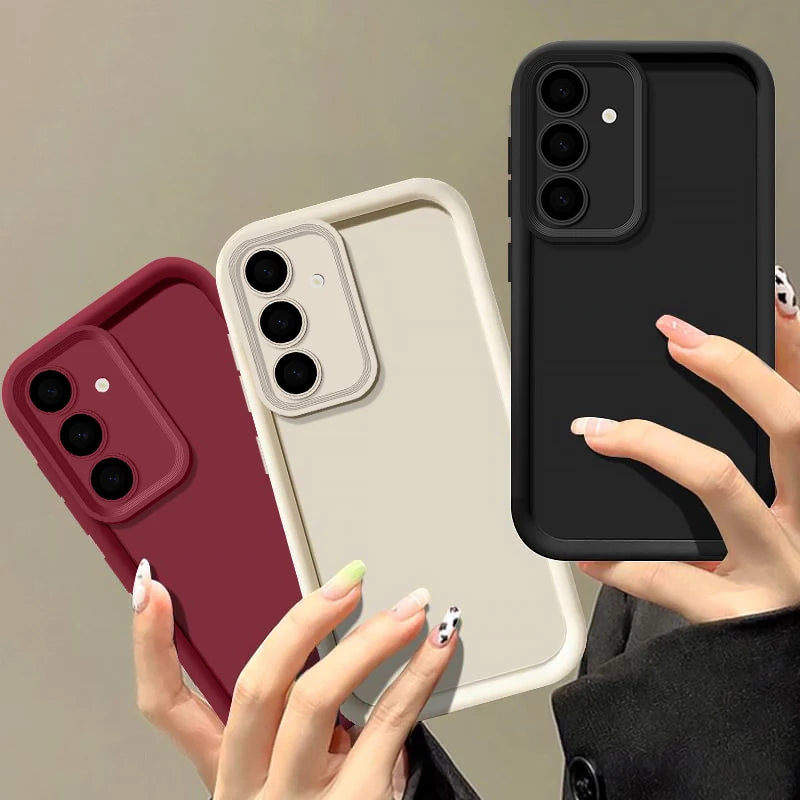 Candy Color Silicone Phone Case For Samsung S25 S24 S23 S22 Ultra S24 FE A14 A15 A35 A52 A53 A54 A25 A16 A56 A36 5G