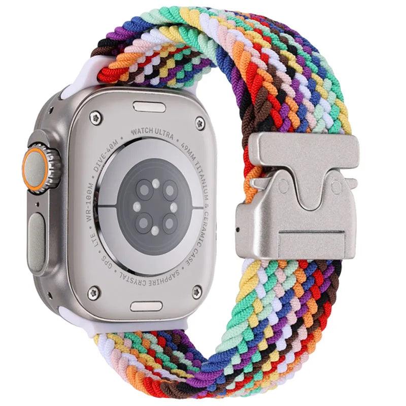 Parachute Braided Strap For Apple Watch Ultra 2 Band 49mm 46mm 45mm 42mm 44mm 40mm 41mm Nylon Bracelet iWatch 10 9 8 7 6 SE Belt