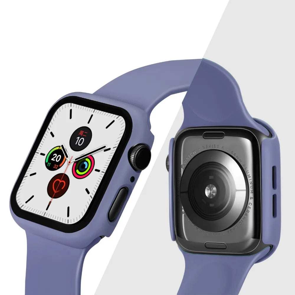 Tempered Glass Case For Apple Watch Ultra 49mm 9 8 7 41mm 45mm Series 6 5 4 SE 44mm 40mm 42mm 38mm