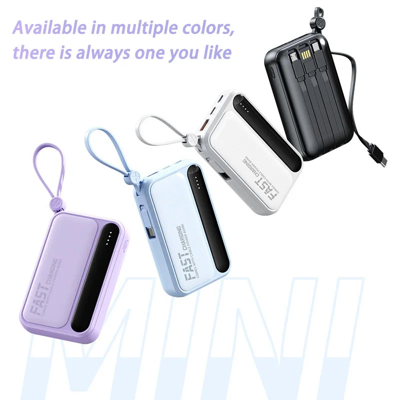 Xiaomi 100000mAh Large Capacity Power Bank Portable fast charging power bank with built-in 4 Cables Battery