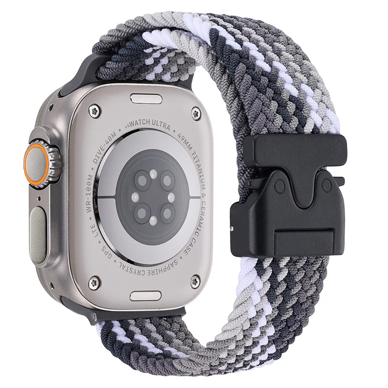 Parachute Braided Strap For Apple Watch Ultra 2 Band 49mm 46mm 45mm 42mm 44mm 40mm 41mm Nylon Bracelet iWatch 10 9 8 7 6 SE Belt