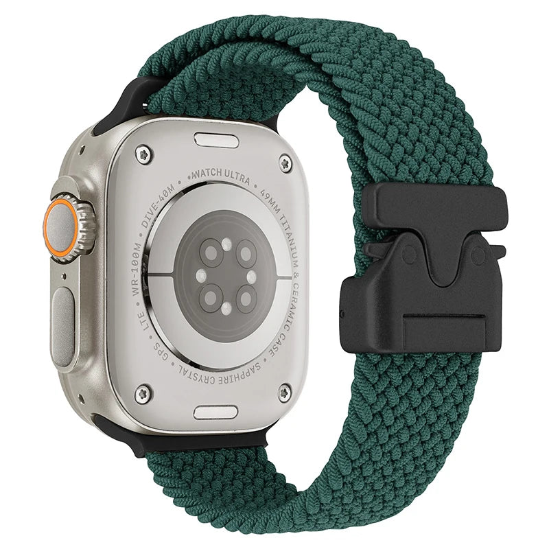 Parachute Braided Strap For Apple Watch Ultra 2 Band 49mm 46mm 45mm 42mm 44mm 40mm 41mm Nylon Bracelet iWatch 10 9 8 7 6 SE Belt