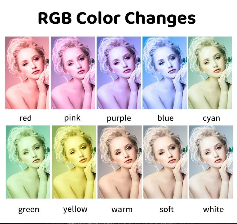 RGB Ring Light Lamp Ring Round With Remote Control For Smartphone Mobile Led Video Light Ring Make Youtube Photographic Lighting