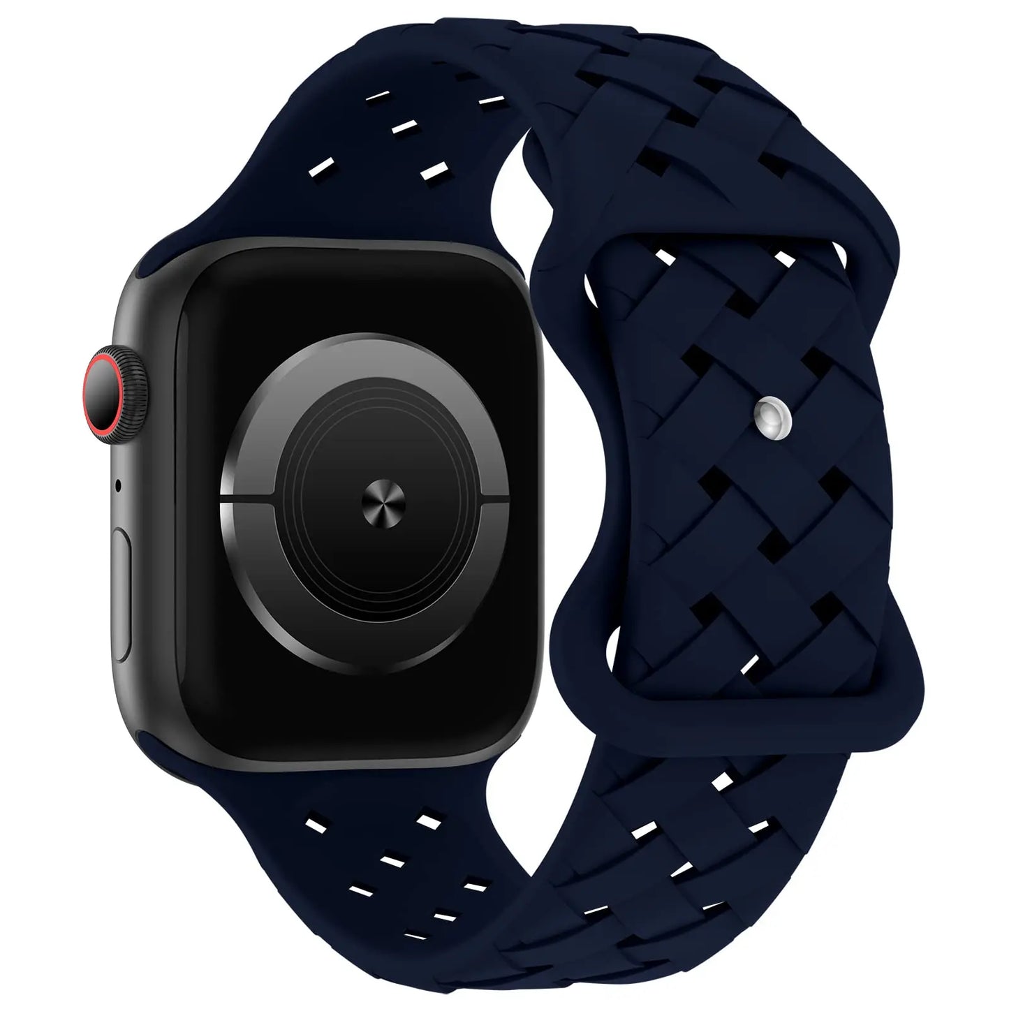 Sport Braided Silicone Strap For Apple Watch Band 44mm 40mm 45mm 49mm 46mm Breathable bracelet iwatch series 10 9 7 8 se ultra 2