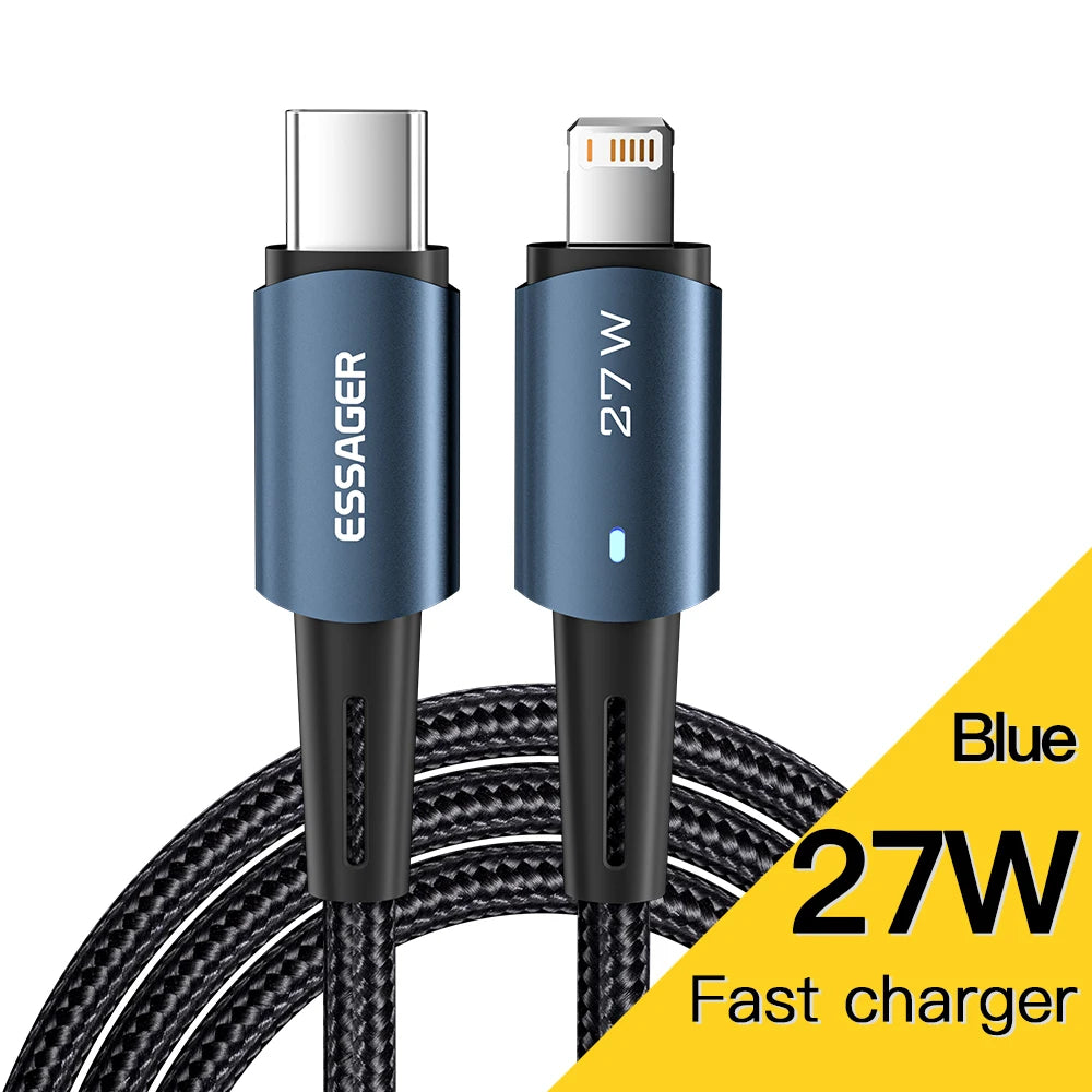Essager USB C Cable Fast Charging Cable Type C To Lighting Date Wire 20W For IPhone 14 13 12 11 pro Max XS iPad Macbook
