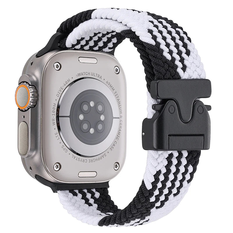 Parachute Braided Strap For Apple Watch Ultra 2 Band 49mm 46mm 45mm 42mm 44mm 40mm 41mm Nylon Bracelet iWatch 10 9 8 7 6 SE Belt