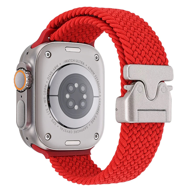 Parachute Braided Strap For Apple Watch Ultra 2 Band 49mm 46mm 45mm 42mm 44mm 40mm 41mm Nylon Bracelet iWatch 10 9 8 7 6 SE Belt