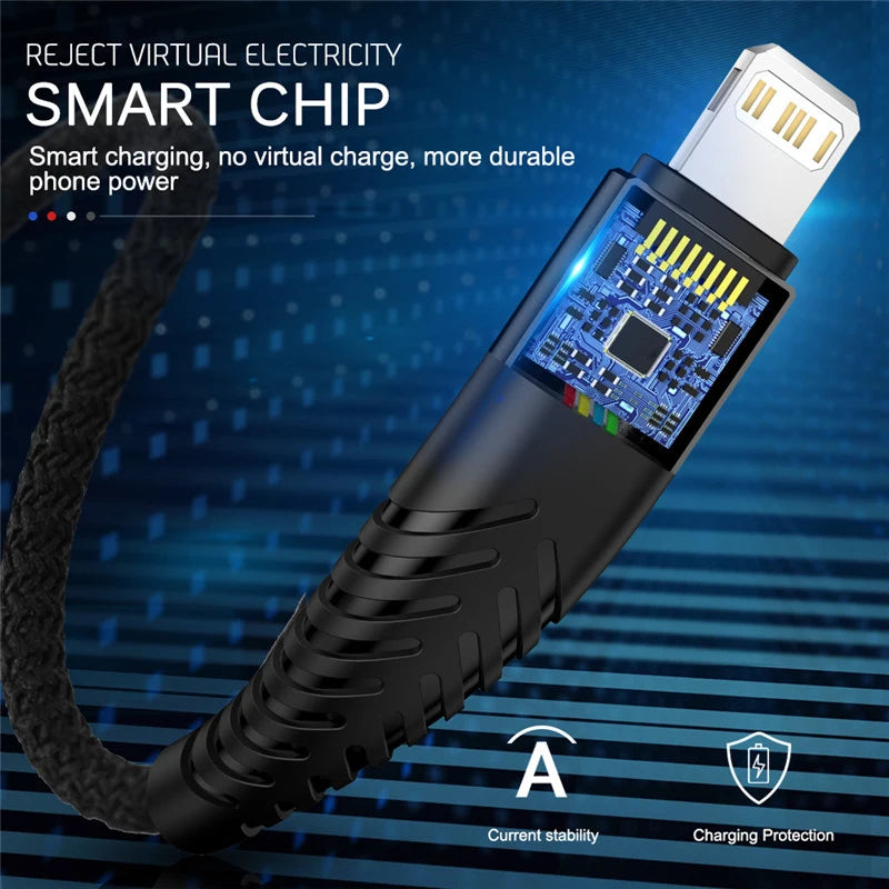 USB Cable For iPhone 14 13 12 11 Pro X XS Max 6 7 8 Plus SE Apple iPad Fast Charge Cord Origin Mobile Phone Charger Data Wire 3m