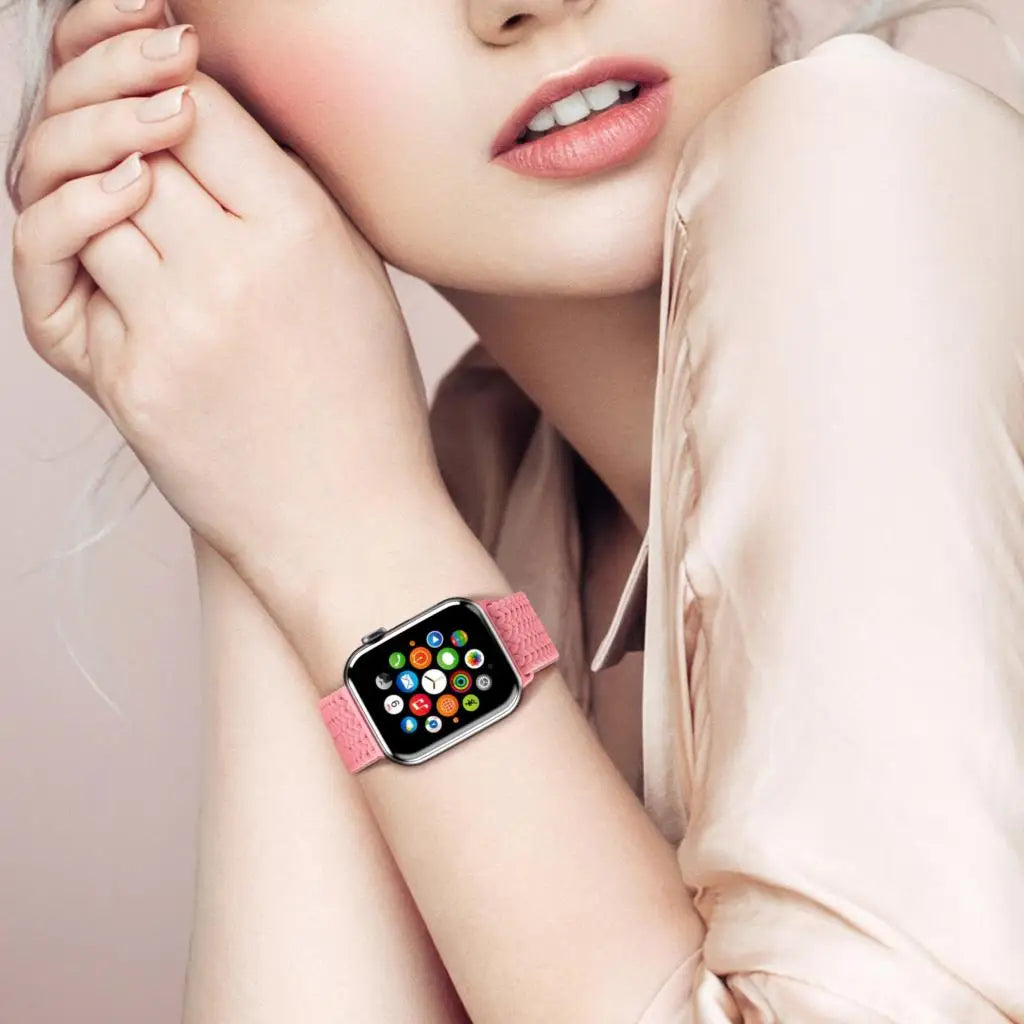 Strap For Apple watch band 46mm 45mm 44mm 49mm 40mm 41mm 42mm Braided loop correa bracelet iWatch series 10 8 9 7 5 se 6 4 Ultra