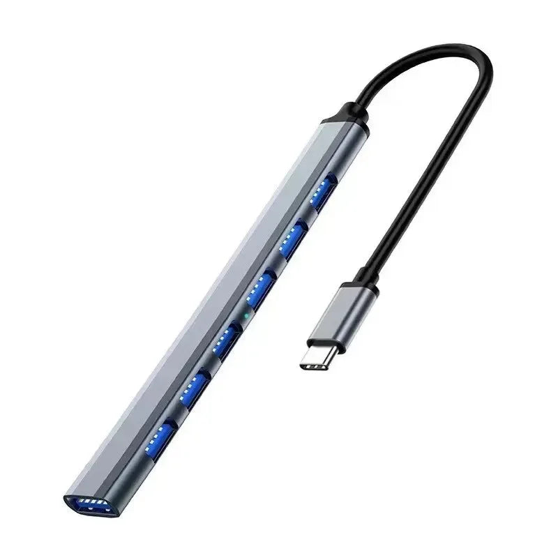 7 Ports USB 3.0 Type C HUB Expander Splitter High Speed OTG Adapter Docking Station