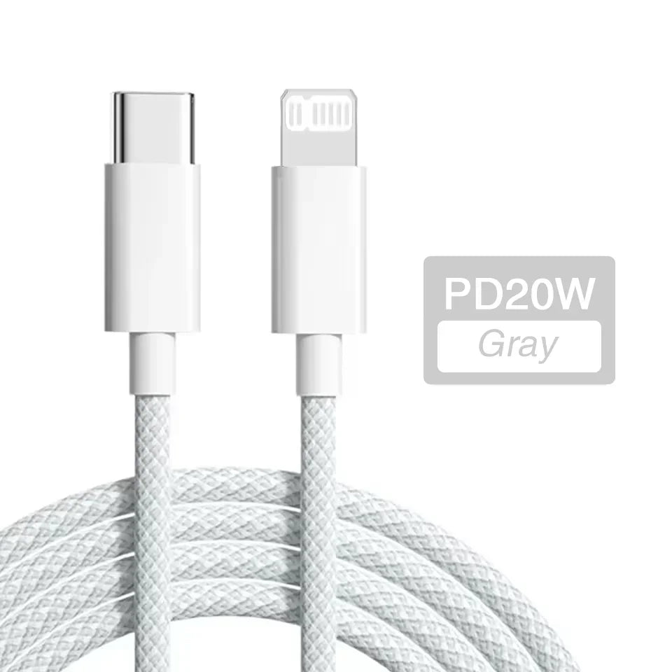 Braided USB-C To Lightning PD 20W Fast Charge Cable For iPhone X XR XS Max 11 12 13 14 Pro Max 6s 7 8 Plus Charging Data Cord