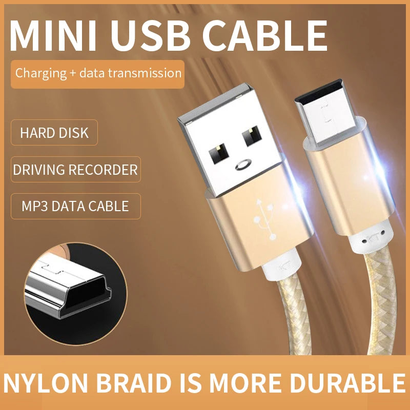 NNBILI Mini USB Cable USB To USB Fast Charger Cable For USB 1M/2M