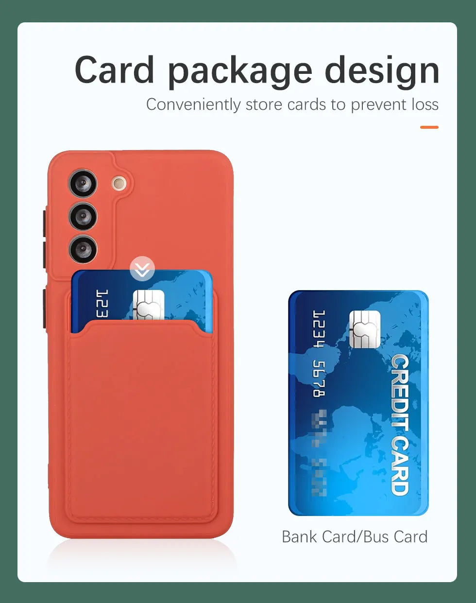 Card Slot Bag Holder Phone Case For Samsung Galaxy S24 S23 S22 S21 S20 Plus FE Note 20 Ultra Bumper Wallet Soft Shockproof Cover