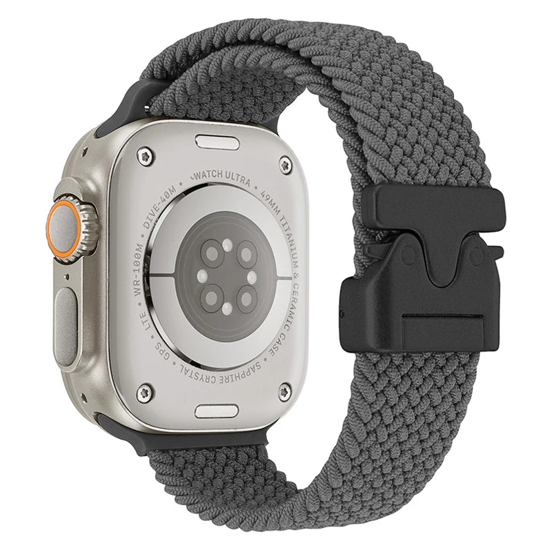 Parachute Braided Strap For Apple Watch Ultra 2 Band 49mm 46mm 45mm 42mm 44mm 40mm 41mm Nylon Bracelet iWatch 10 9 8 7 6 SE Belt