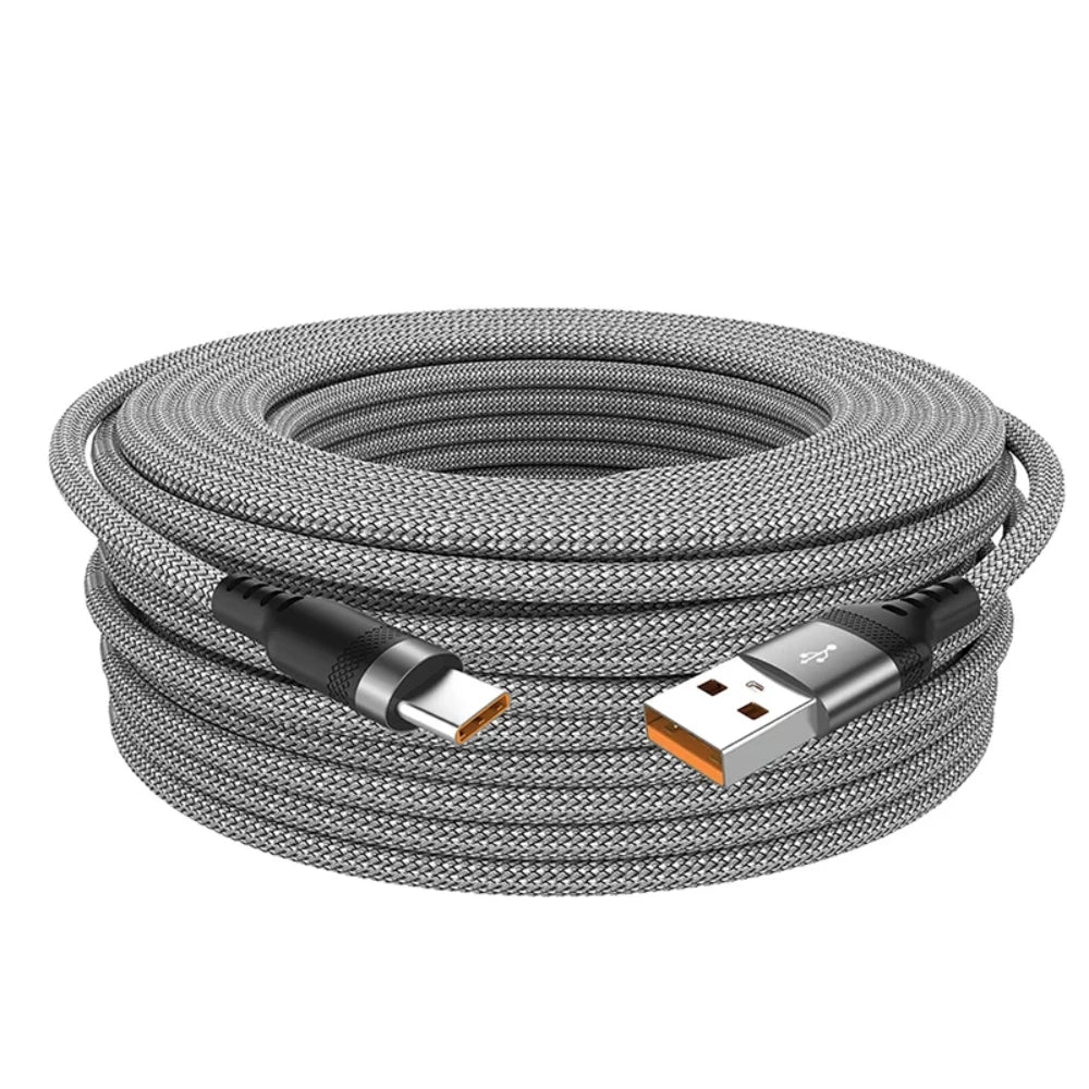 NNBILI 6A Extra Long Data Cable Nylon USB C Fast Charging Cable for Samsung Iphone Huawei Xiaomi Data Wire Cord Charger Cables 5m/8m