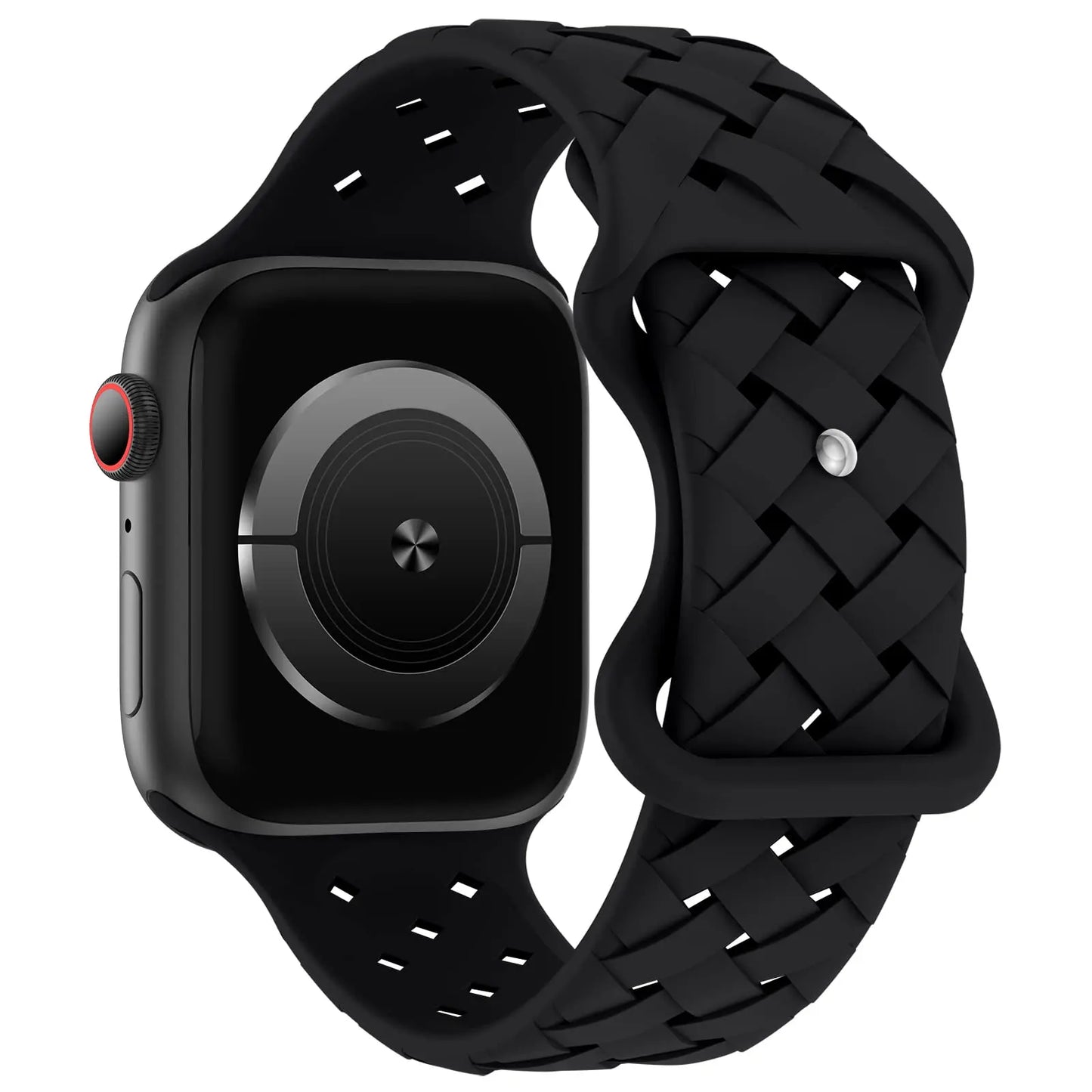 Sport Braided Silicone Strap For Apple Watch Band 44mm 40mm 45mm 49mm 46mm Breathable bracelet iwatch series 10 9 7 8 se ultra 2