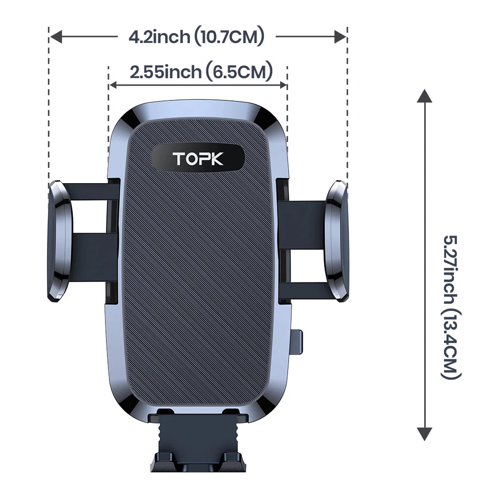 ftvae D36-S Car Phone Holder Mount, [Upgraded Support Function] Metal Hook Cell Phone Holder For Car Air Vent for All Phones