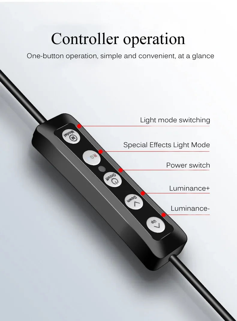 RGB Ring Light Lamp Ring Round With Remote Control For Smartphone Mobile Led Video Light Ring Make Youtube Photographic Lighting
