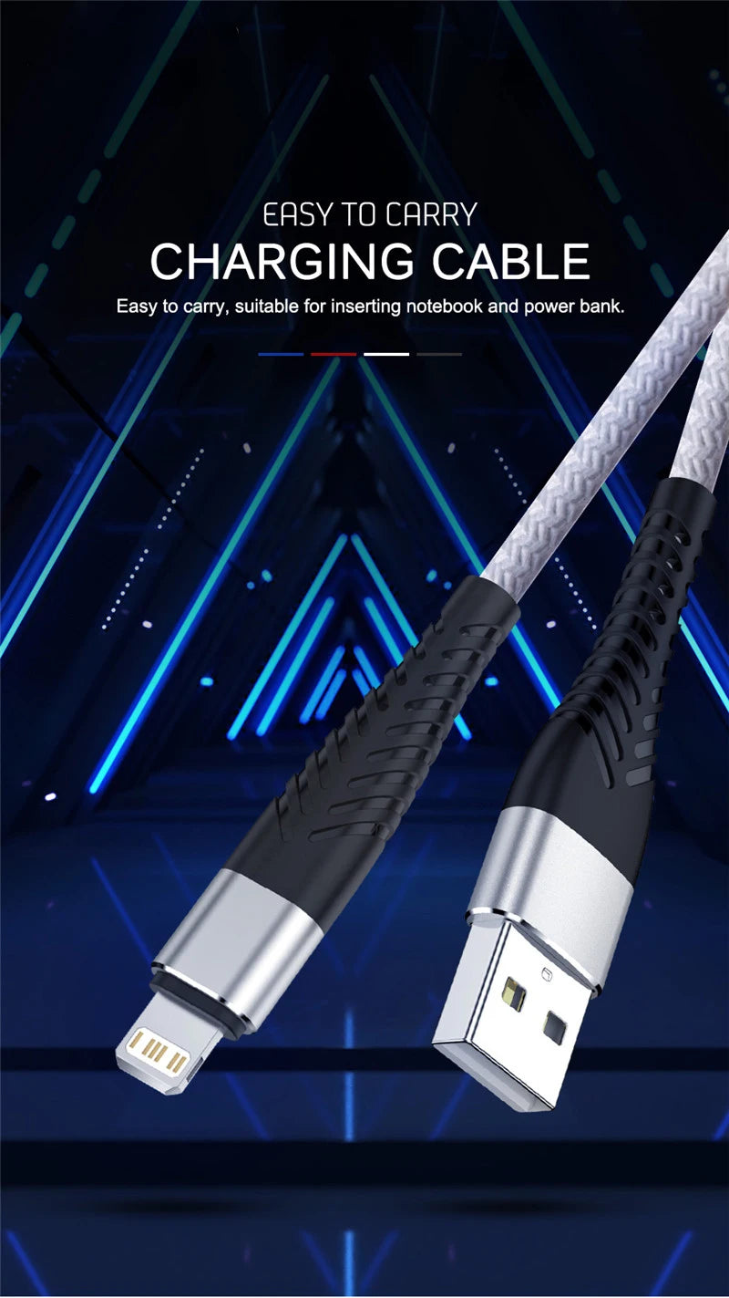 USB Cable For iPhone 14 13 12 11 Pro X XS Max 6 7 8 Plus SE Apple iPad Fast Charge Cord Origin Mobile Phone Charger Data Wire 3m