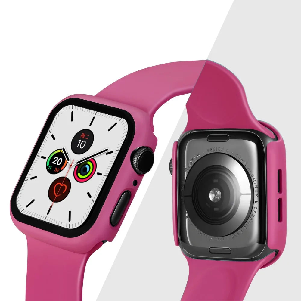 Tempered Glass Case For Apple Watch Ultra 49mm 9 8 7 41mm 45mm Series 6 5 4 SE 44mm 40mm 42mm 38mm