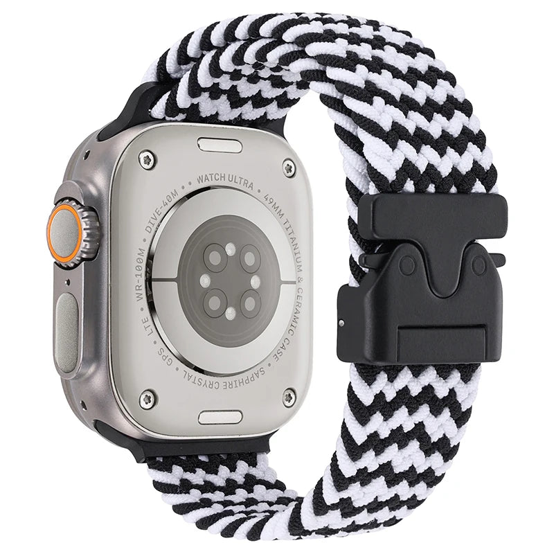Parachute Braided Strap For Apple Watch Ultra 2 Band 49mm 46mm 45mm 42mm 44mm 40mm 41mm Nylon Bracelet iWatch 10 9 8 7 6 SE Belt