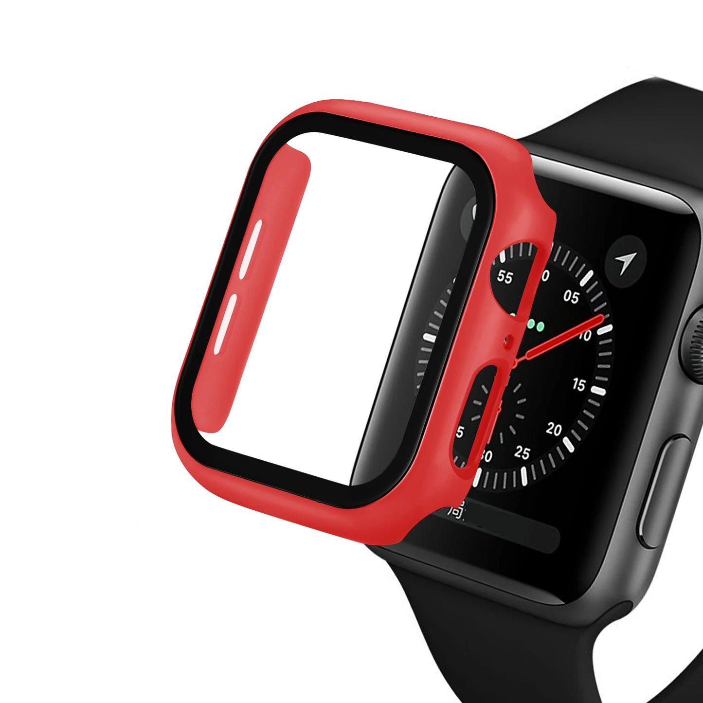 Tempered Glass Case For Apple Watch Ultra 49mm 9 8 7 41mm 45mm Series 6 5 4 SE 44mm 40mm 42mm 38mm