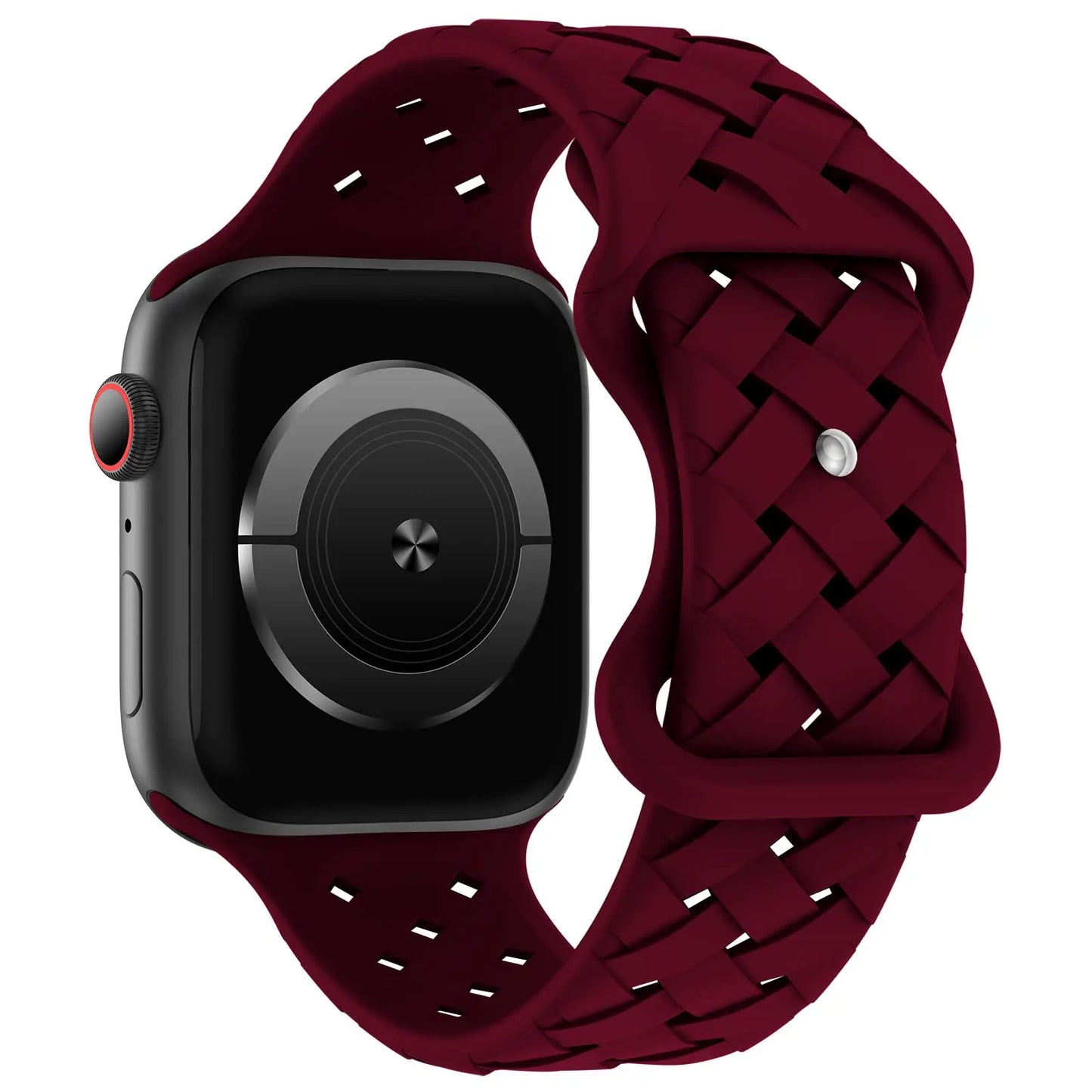 Sport Braided Silicone Strap For Apple Watch Band 44mm 40mm 45mm 49mm 46mm Breathable bracelet iwatch series 10 9 7 8 se ultra 2