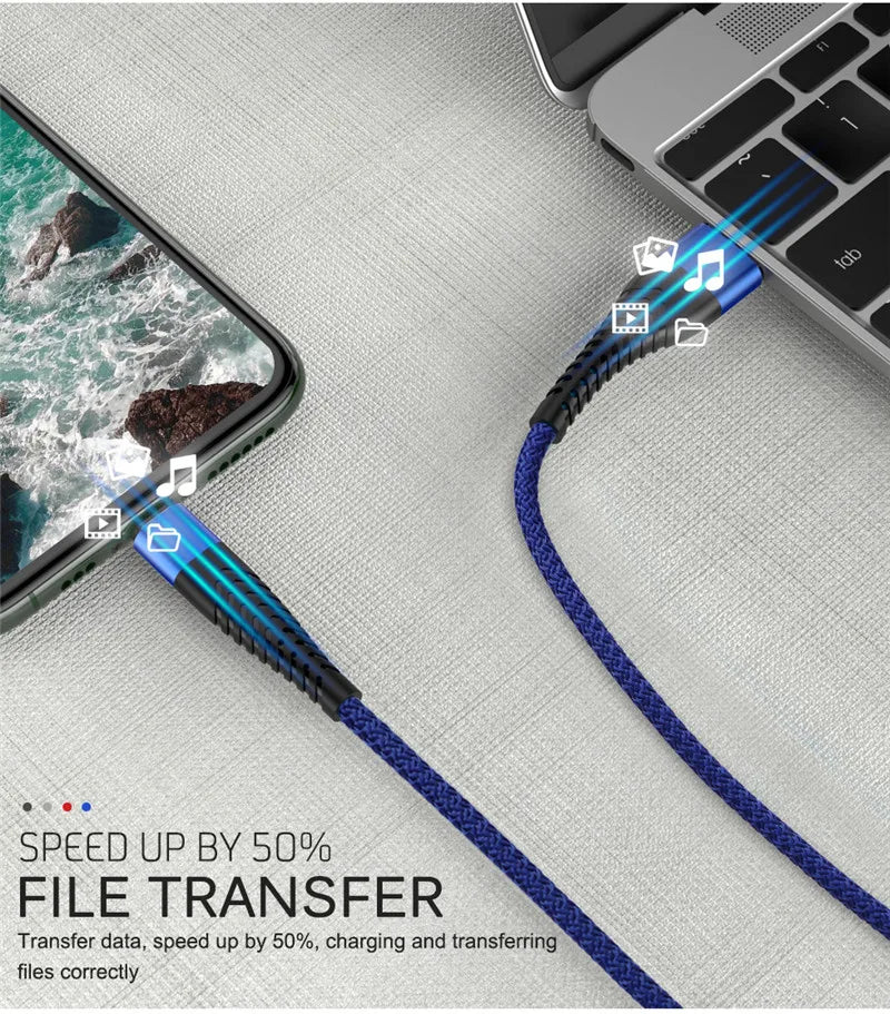 USB Cable For iPhone 14 13 12 11 Pro X XS Max 6 7 8 Plus SE Apple iPad Fast Charge Cord Origin Mobile Phone Charger Data Wire 3m
