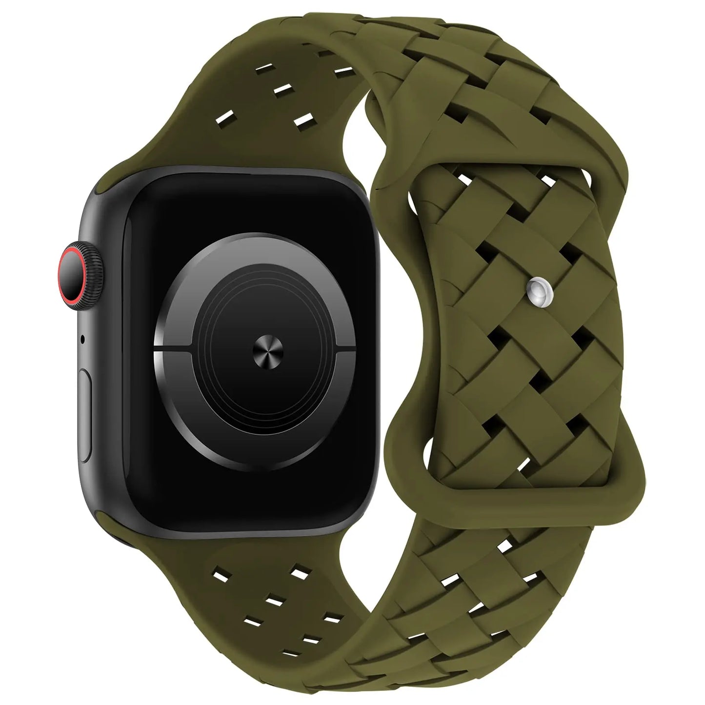 Sport Braided Silicone Strap For Apple Watch Band 44mm 40mm 45mm 49mm 46mm Breathable bracelet iwatch series 10 9 7 8 se ultra 2