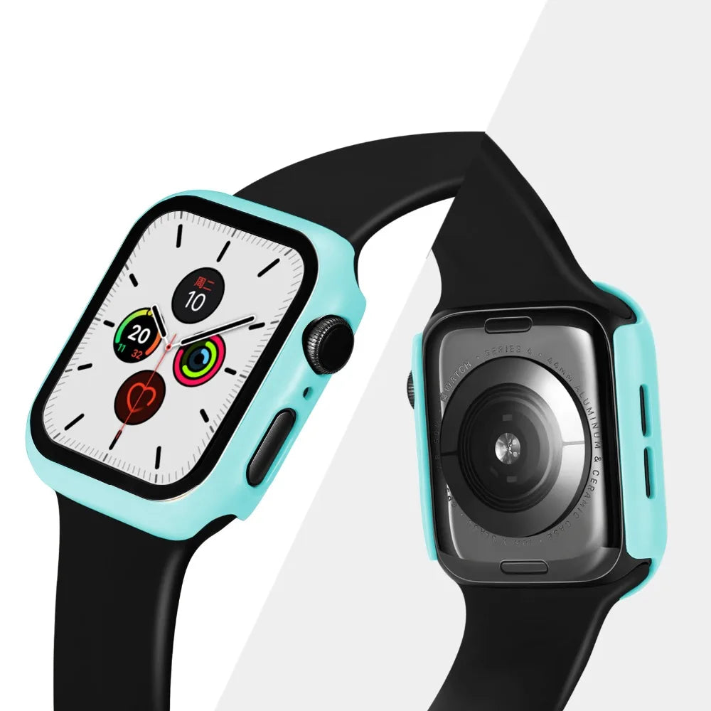 Tempered Glass Case For Apple Watch Ultra 49mm 9 8 7 41mm 45mm Series 6 5 4 SE 44mm 40mm 42mm 38mm