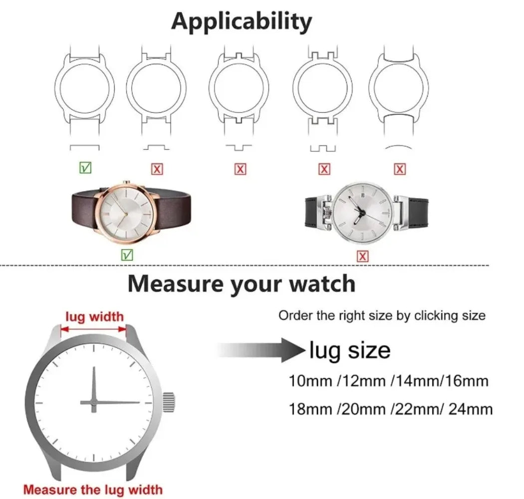 10mm 12mm Cow Leather Watch Strap Ultra-thin Wristbelt 14mm 16mm Slim Watch Band for SEIKO SSVW165 Women for Lola rose with Tool