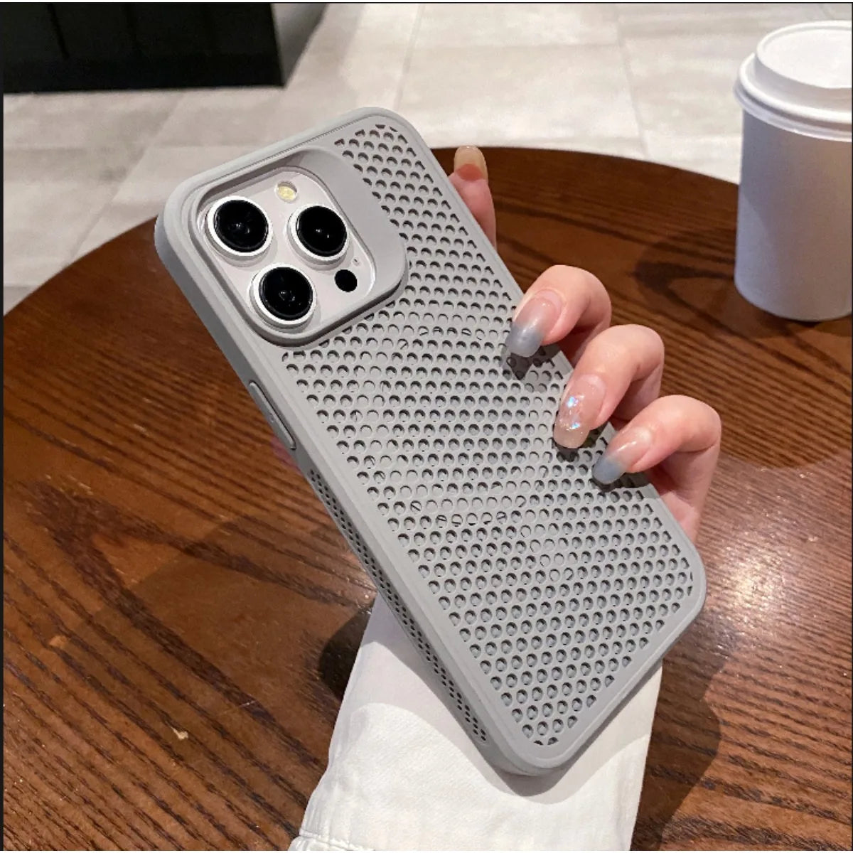 Heat Dissipation Mesh For iPhone15 12 13 11 14 Pro Max plus Cooling Breathable Wireless Charging Cover