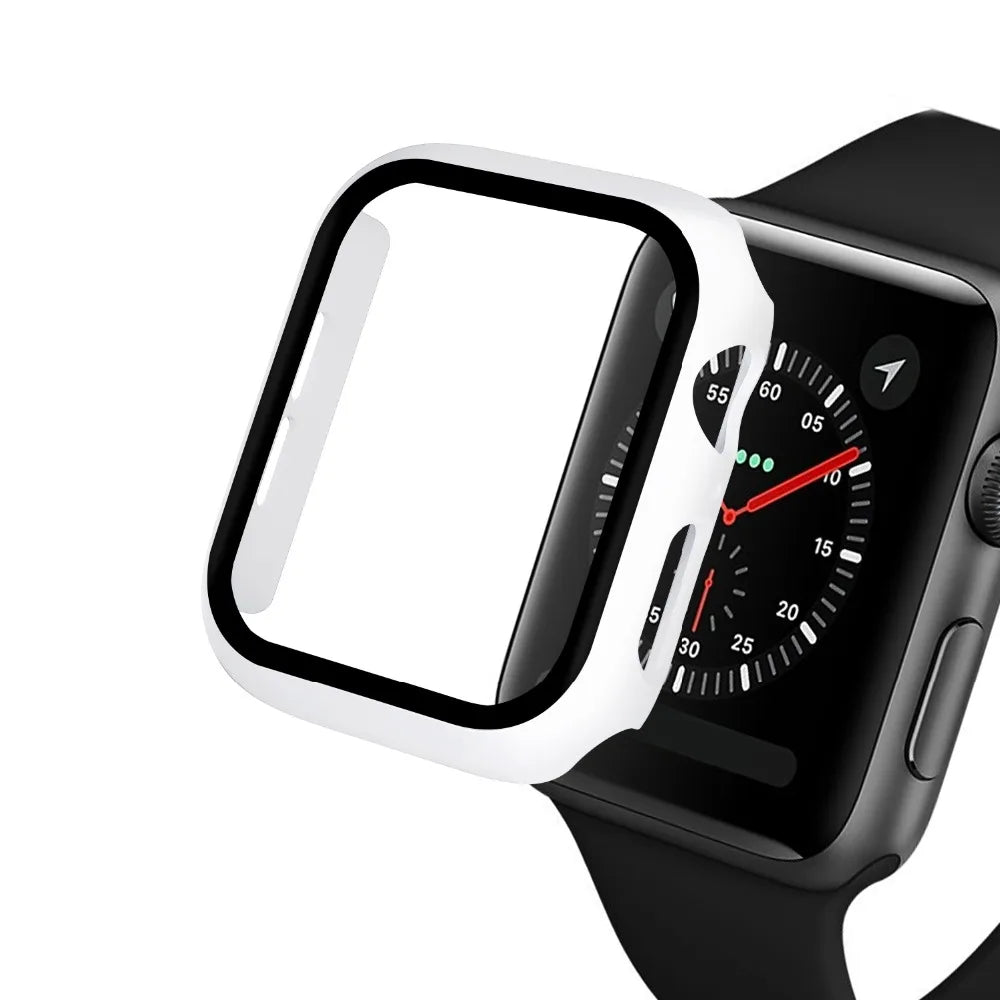 Tempered Glass Case For Apple Watch Ultra 49mm 9 8 7 41mm 45mm Series 6 5 4 SE 44mm 40mm 42mm 38mm