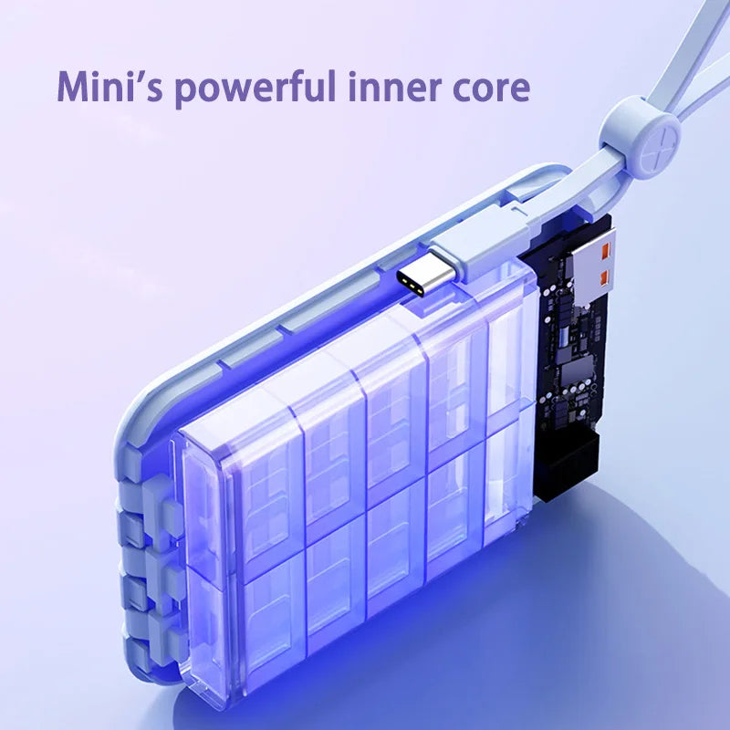 Xiaomi 100000mAh Large Capacity Power Bank Portable fast charging power bank with built-in 4 Cables Battery