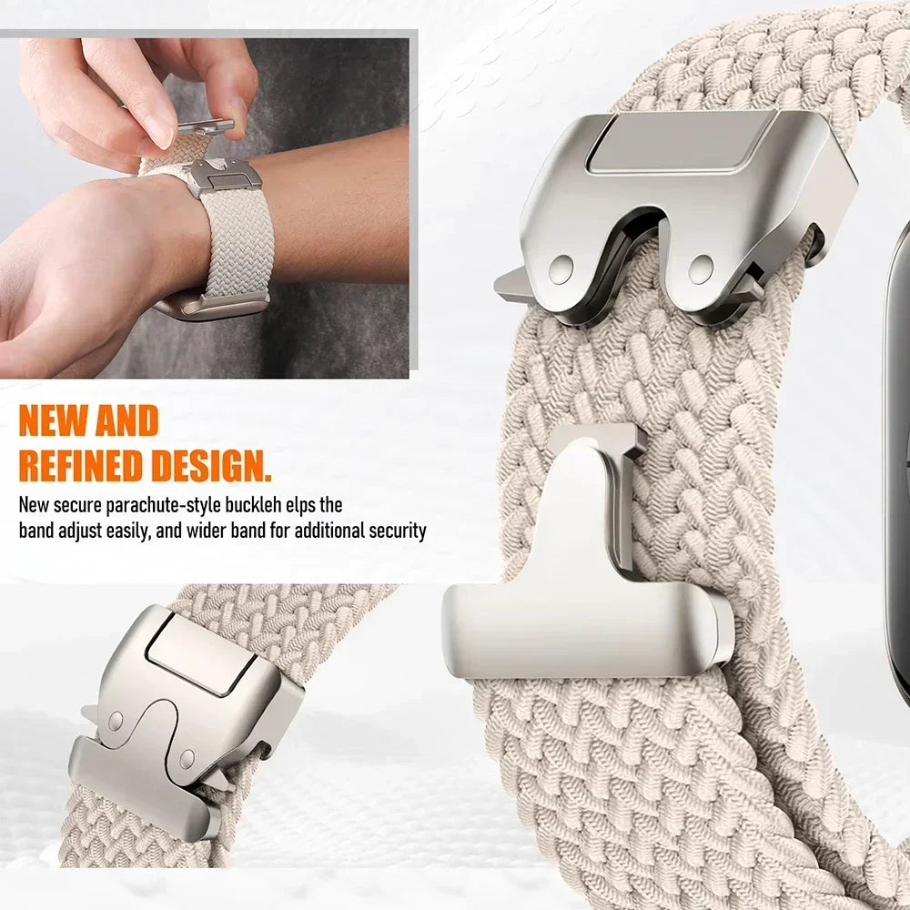 Parachute Braided Strap For Apple Watch Ultra 2 Band 49mm 46mm 45mm 42mm 44mm 40mm 41mm Nylon Bracelet iWatch 10 9 8 7 6 SE Belt