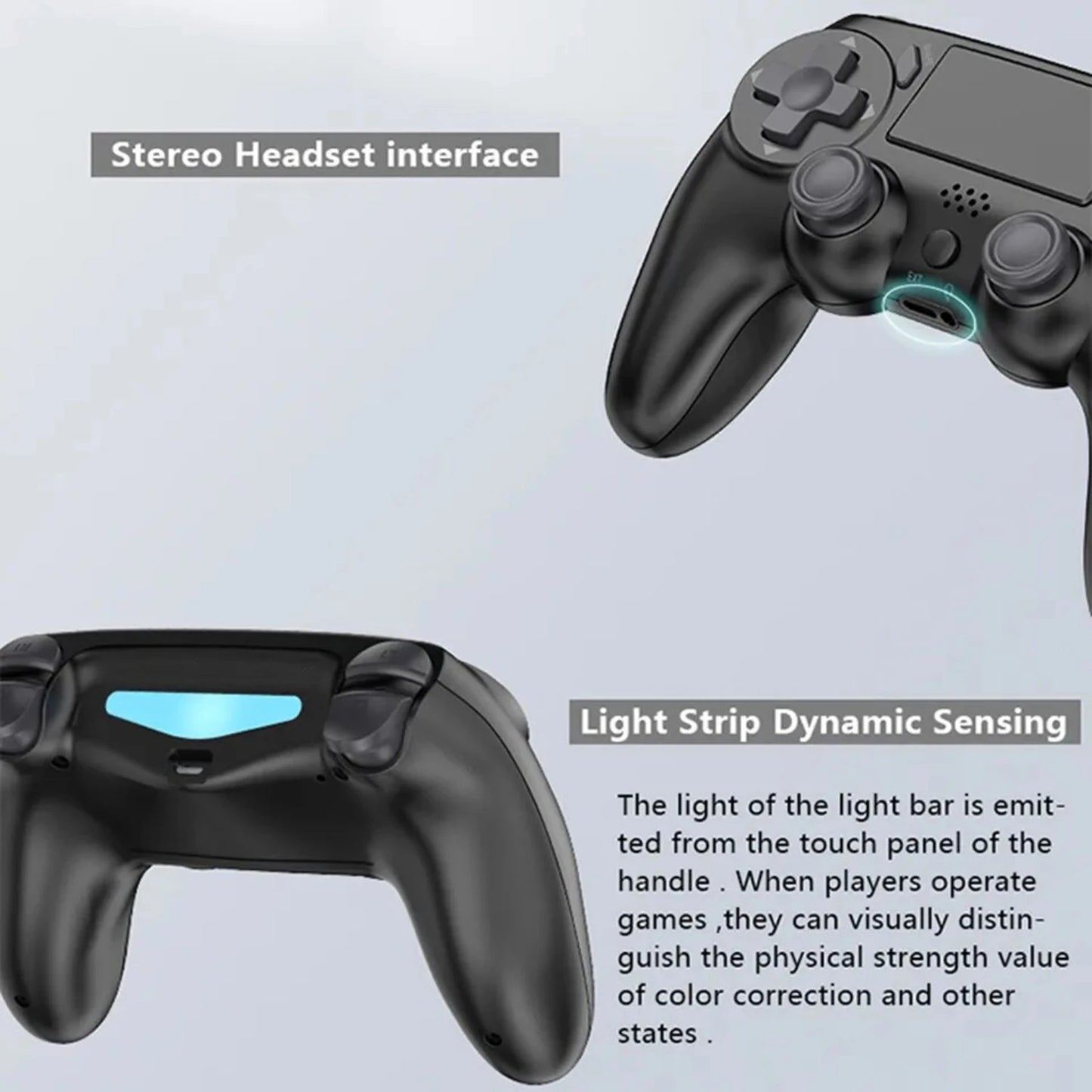 GAMINJA Wireless Gamepad with Six Axis Gyros Dual Vibration Game Controller  PS4 PS3 Game Console Windows 7 8 10